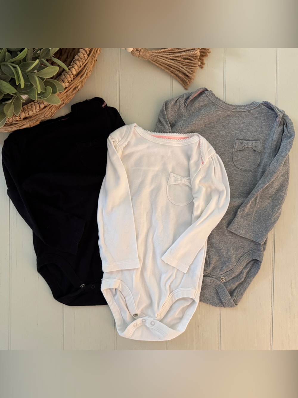 Baby Girl Set of 3 Bodysuits